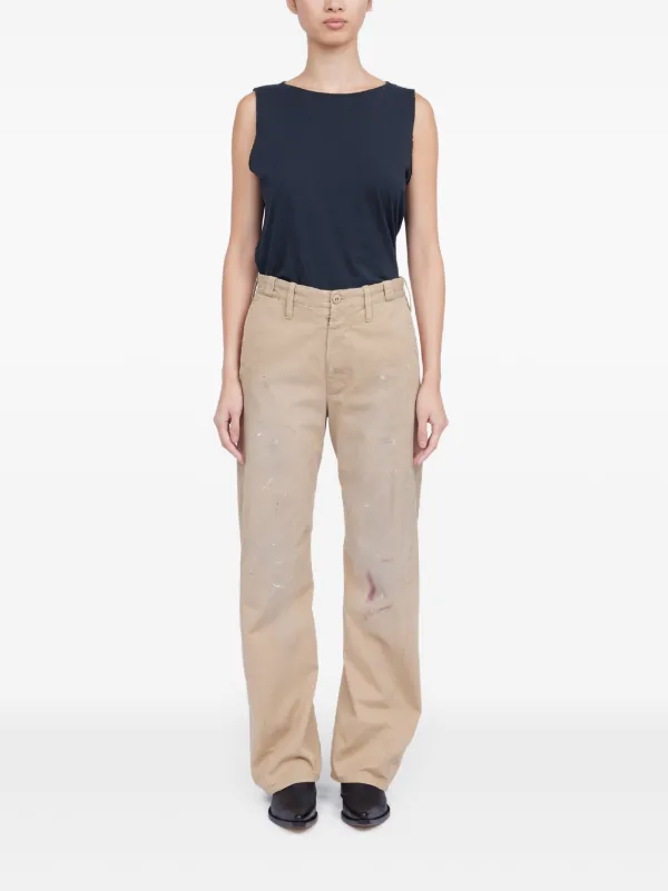 MM6 Maison Margiela ペイント パンツ | ニュートラル | FARFETCH JP