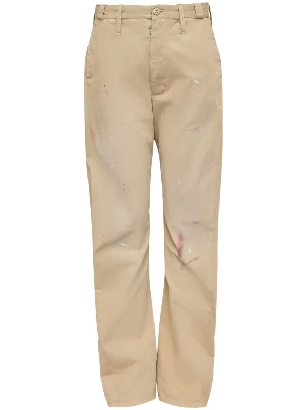 MM6 Maison Margiela ペイント パンツ | ニュートラル | FARFETCH JP