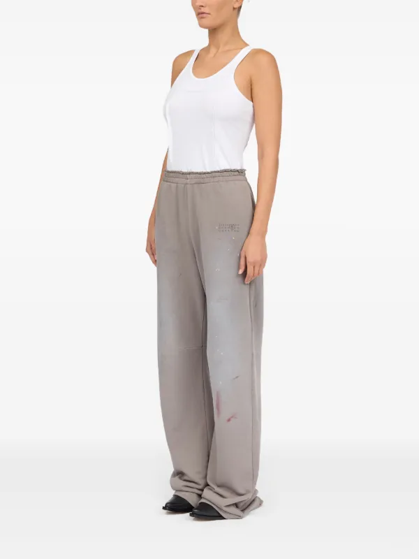 MM6 Maison Margiela paint-splatter Track Pants | Neutrals
