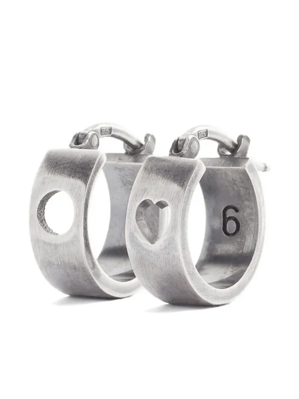 Maison Margiela シルバー フープピアスMM6 MM6 Maison Margiela Numeric フープピアス | シルバートーン