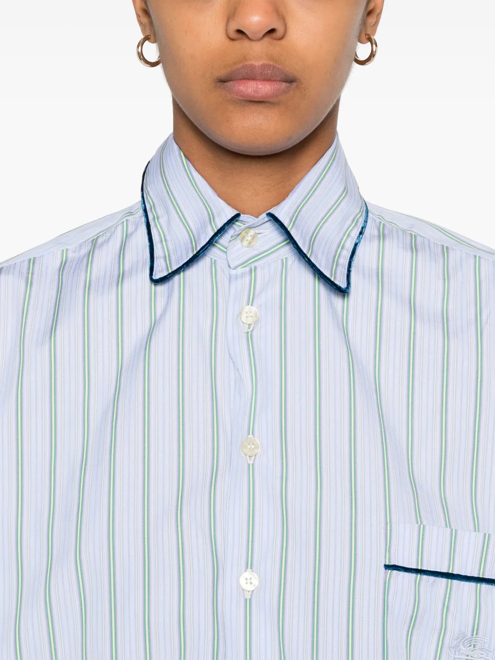 ETRO Gestreept blouse Blauw