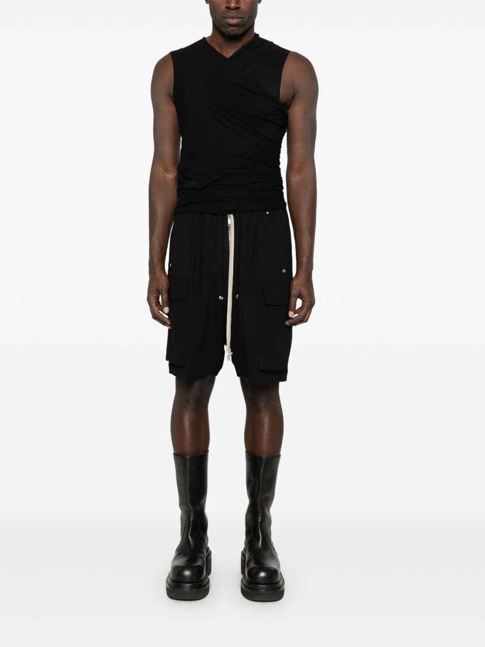 Rick Owens Cargobela shorts - Zwart