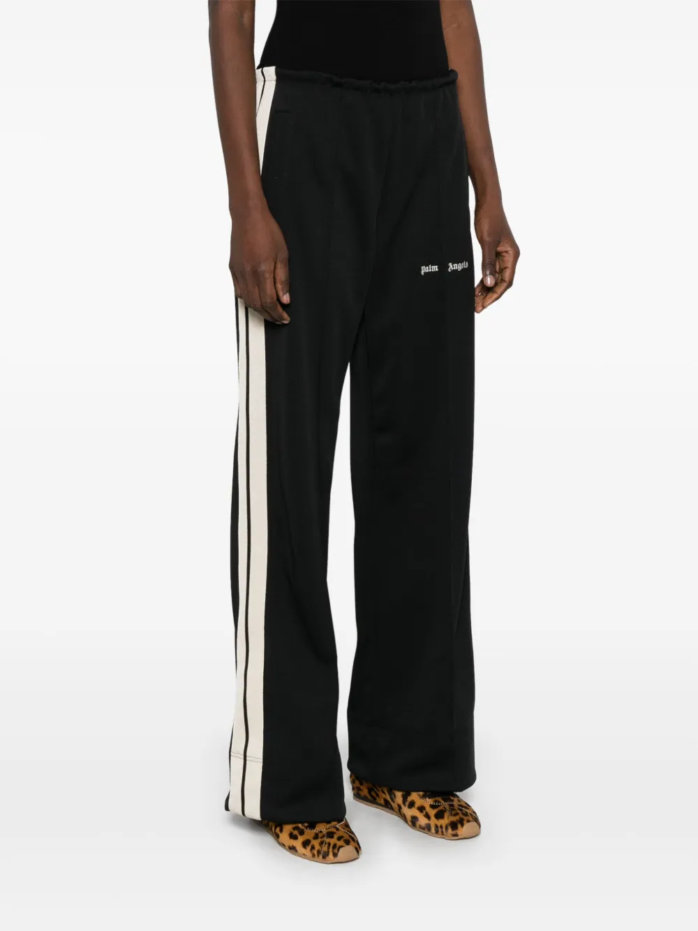 Shop Palm Angels Classic-logo Track Pants In 黑色
