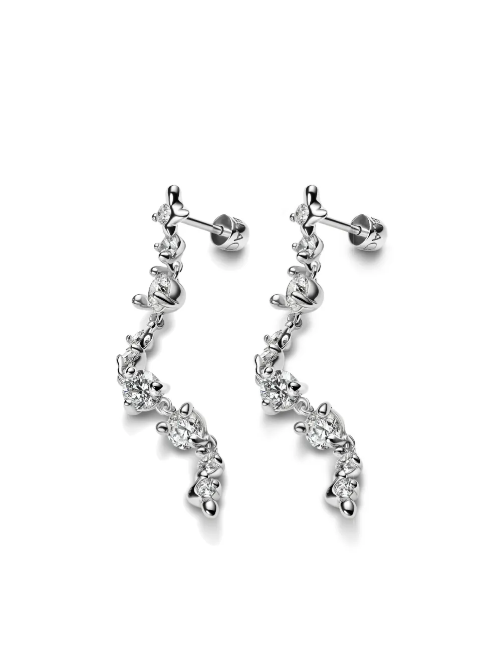 Maria Black Artic Large Earrings In Silver