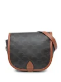 Celine Pre-Owned 2020 Medium Triomphe Coated Canvas Folco crossbody bag - Brown