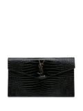 Saint Laurent Pre-Owned 2023 Croc Embossed Uptown clutch bag - Black