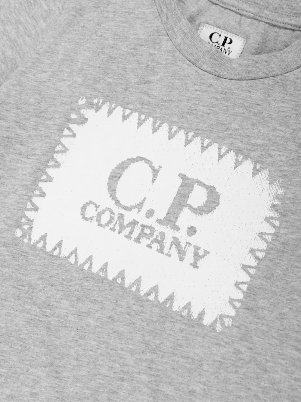 C.P. Company Kids T-shirt met geborduurd logo Grijs