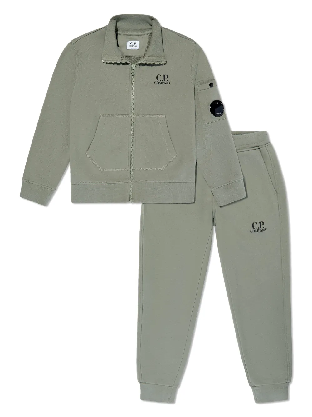 C.P. Company Kids Trainingsbroek met Lens-detail Groen