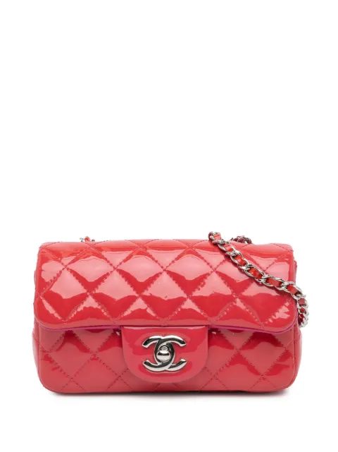 CHANEL Pre-Owned 2014 Extra Mini Rectangular Classic Patent Flap crossbody bag