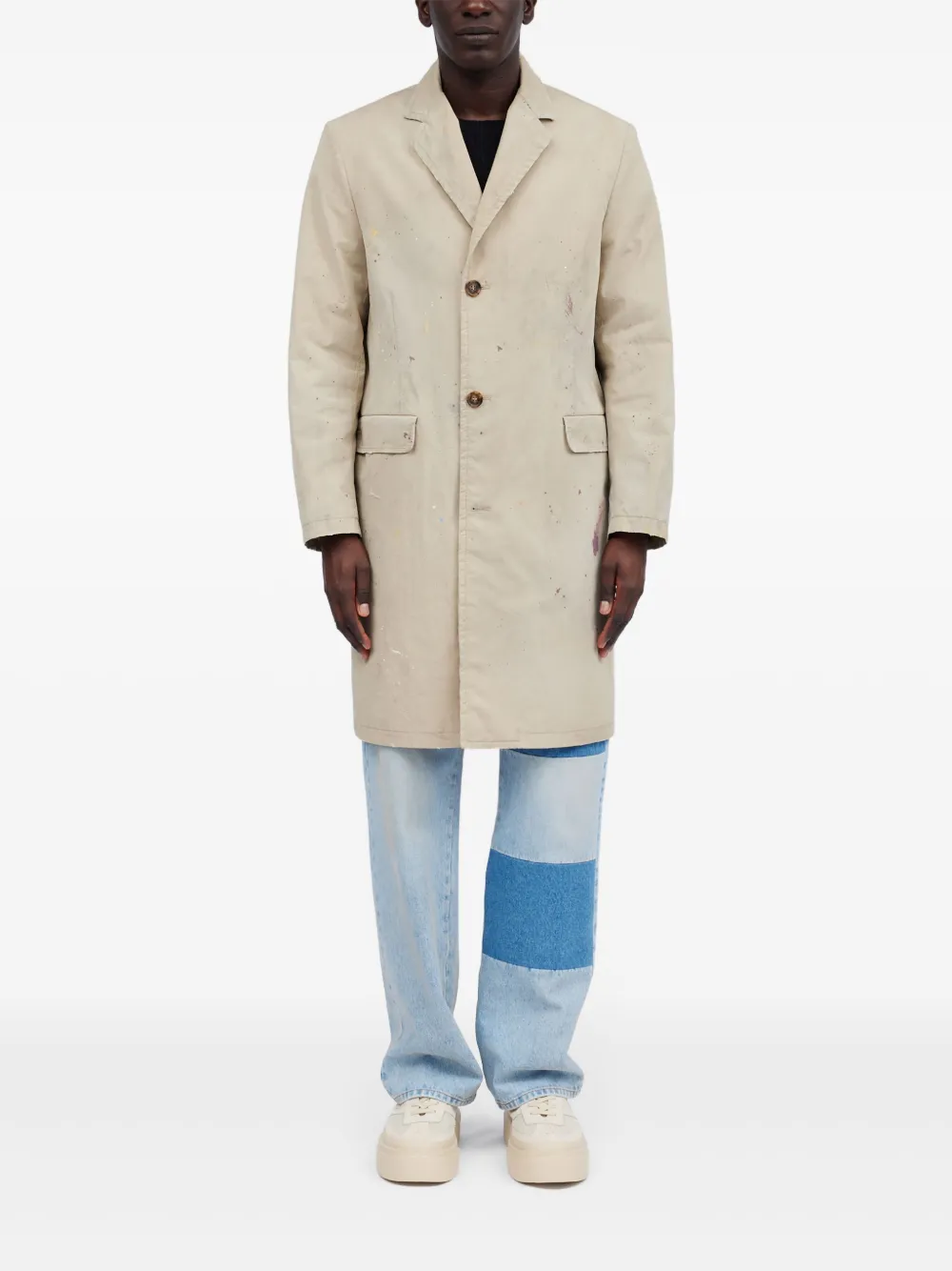 MM6 Maison Margiela paint-splatter coat | Single Breasted Coats | Image 2