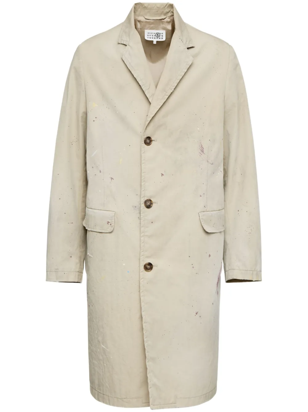 MM6 Maison Margiela ペイント コート - ニュートラル MM6 Maison Margiela ペイント コート - ニュートラル