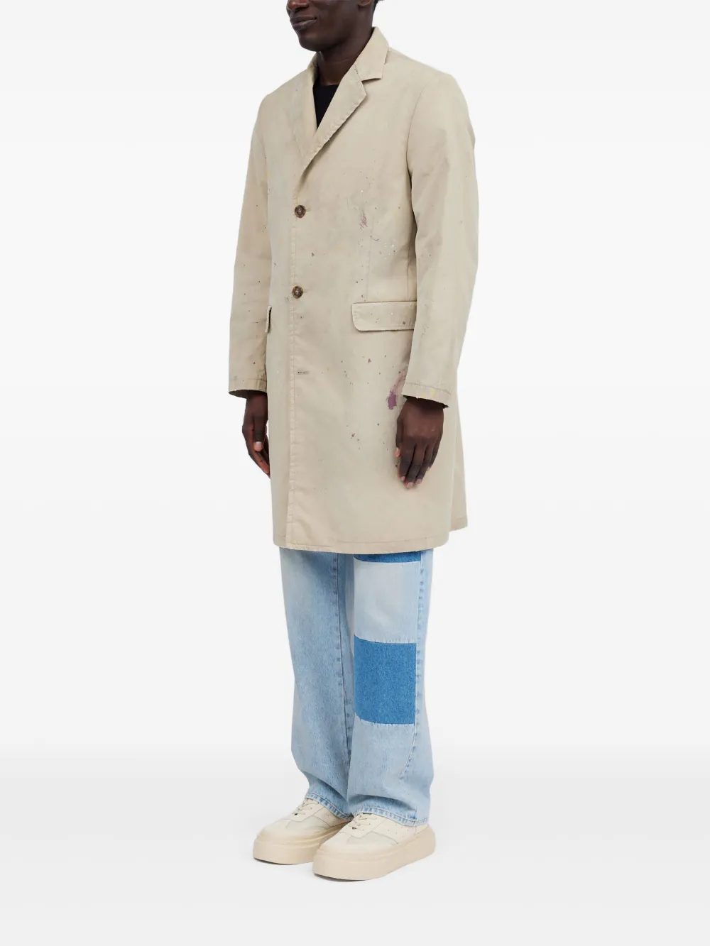 MM6 Maison Margiela Jas met verfspatten Beige