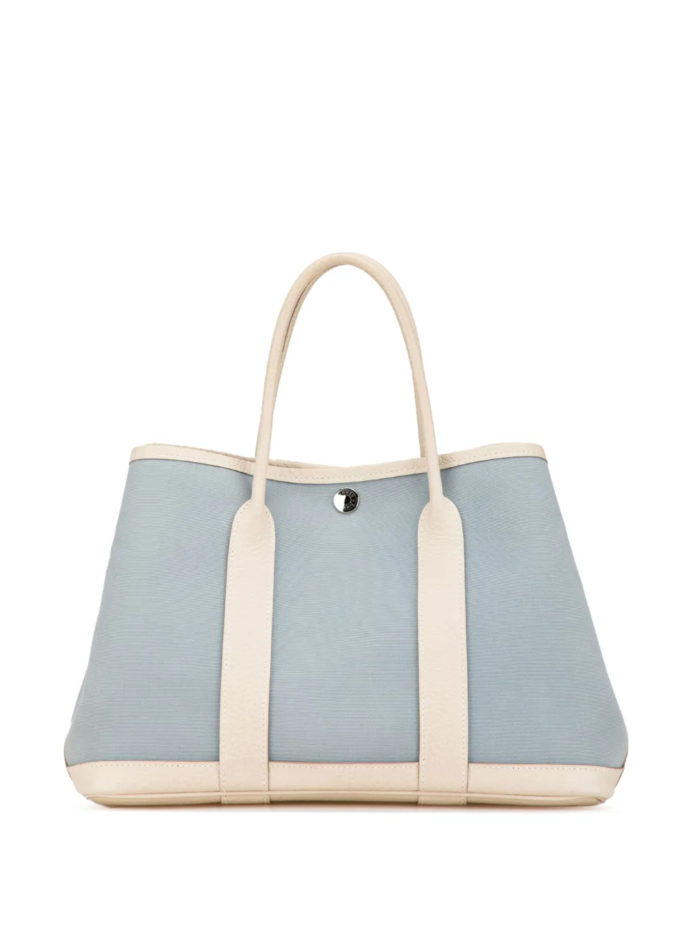 Pre-owned Hermes 2016 Toile Officier And Negonda Garden Party 30 Tote Bag In White