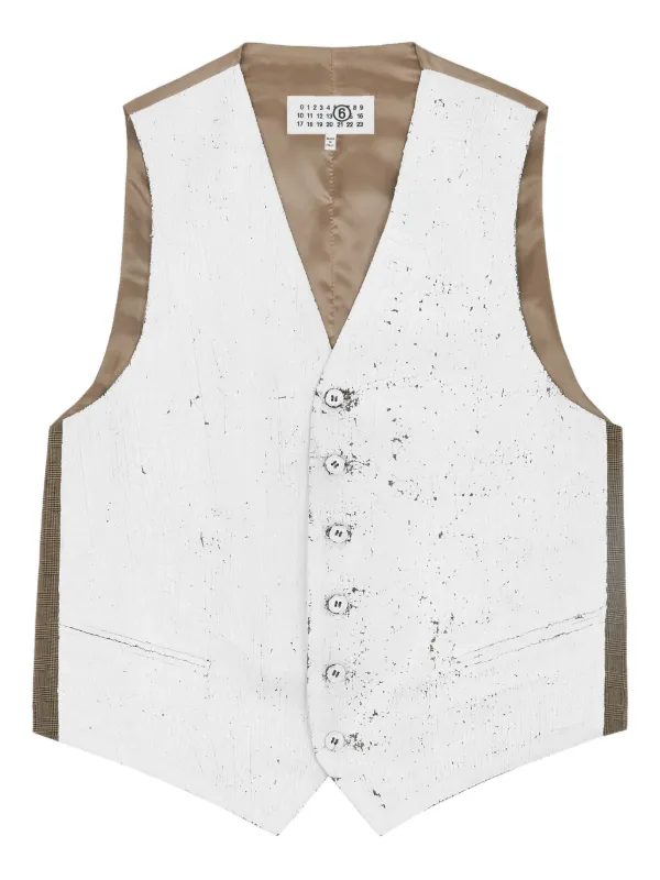 MM6 Maison Margiela ボタン ベスト | ホワイト | FARFETCH JP