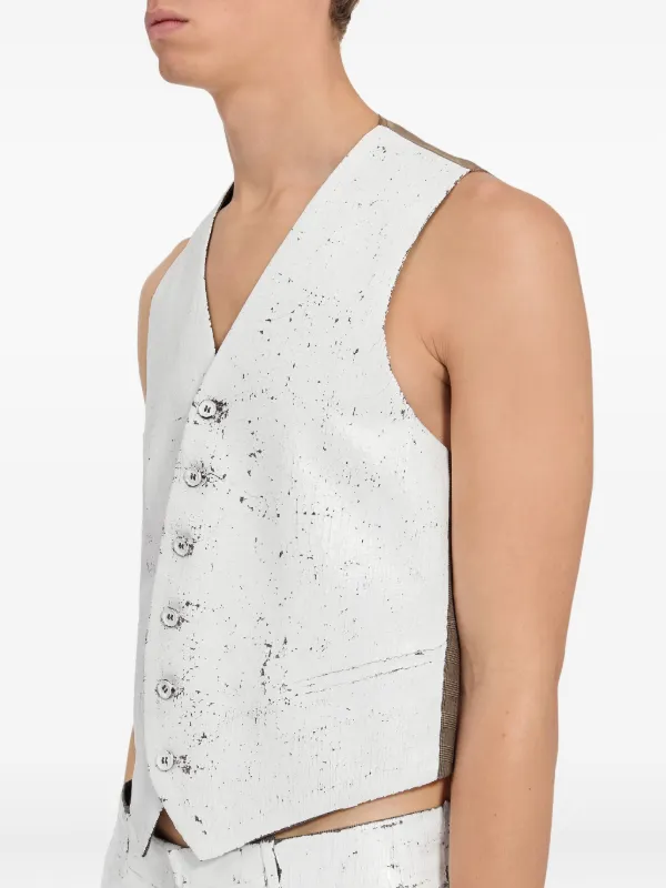 MM6 Maison Margiela ボタン ベスト | ホワイト | FARFETCH JP