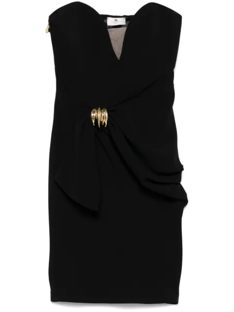 Elisabetta Franchi bow-detail crepe mini dress
