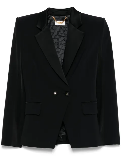 Elisabetta Franchi satin-lapel crepe blazer