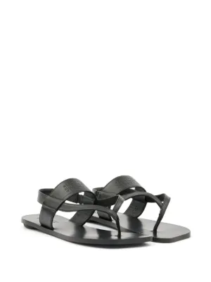 【関税＆送料込み】Mm6 Maison Margiela Anatomic Thong Sanda Mm6 Maison Margiela Anatomic 35mm Leather Sandals In Black
