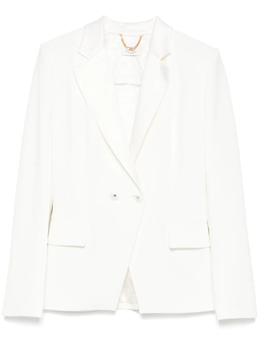 satin-lapel crepe blazer