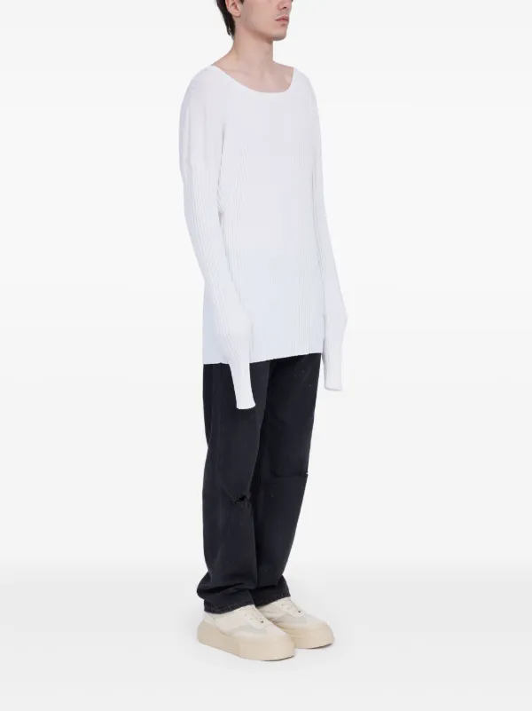 MM6 Maison Margiela クルーネック セーター | ホワイト | FARFETCH JP