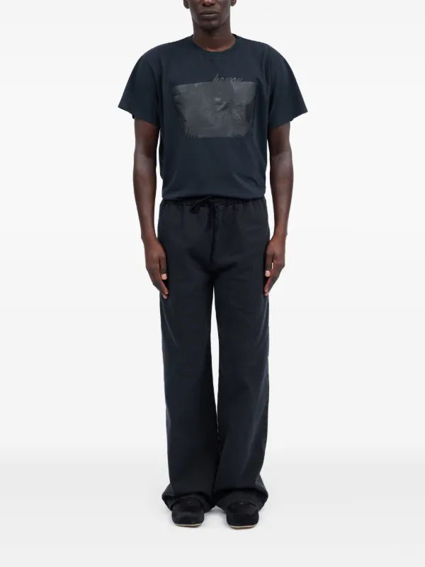 MM6 Maison Margiela Cotton Trousers | Black | FARFETCH TW