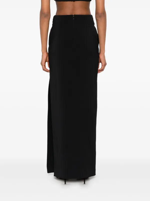 Elisabetta Franchi satin-bow Crepe Maxi Skirt Black FARFETCH PH