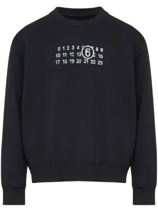 MM6 スウェット MM6 Maison Margiela Numbers-motif Sweatshirt | Black | FARFETCH