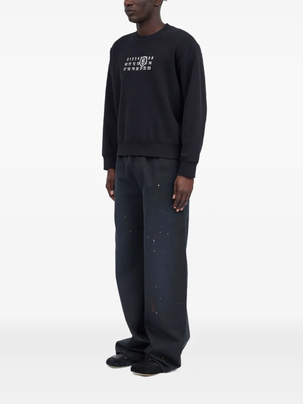 MM6 Maison Margiela ナンバーモチーフ スウェットシャツ