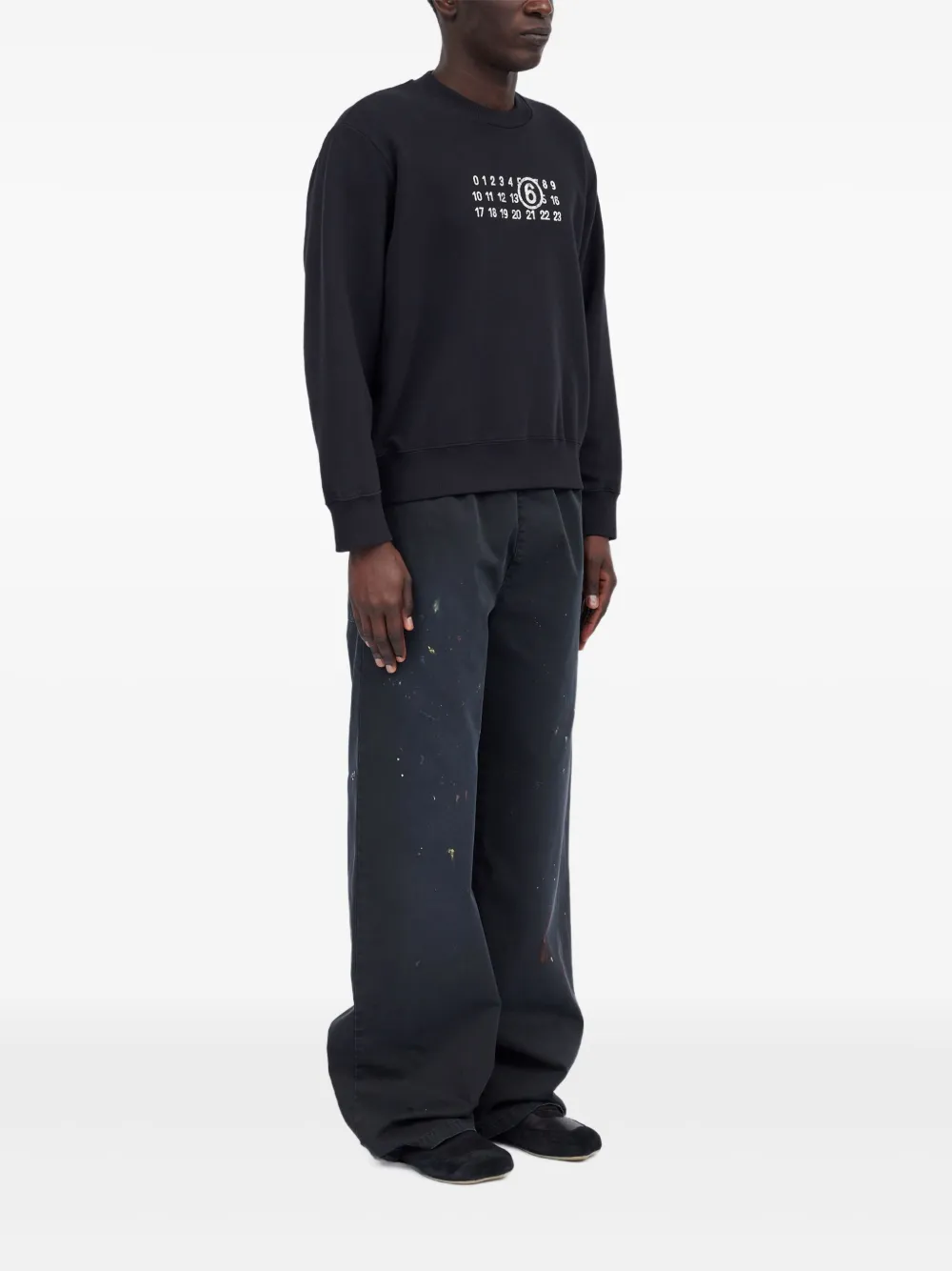 MM6 Maison Margiela Sweater met getallen Zwart