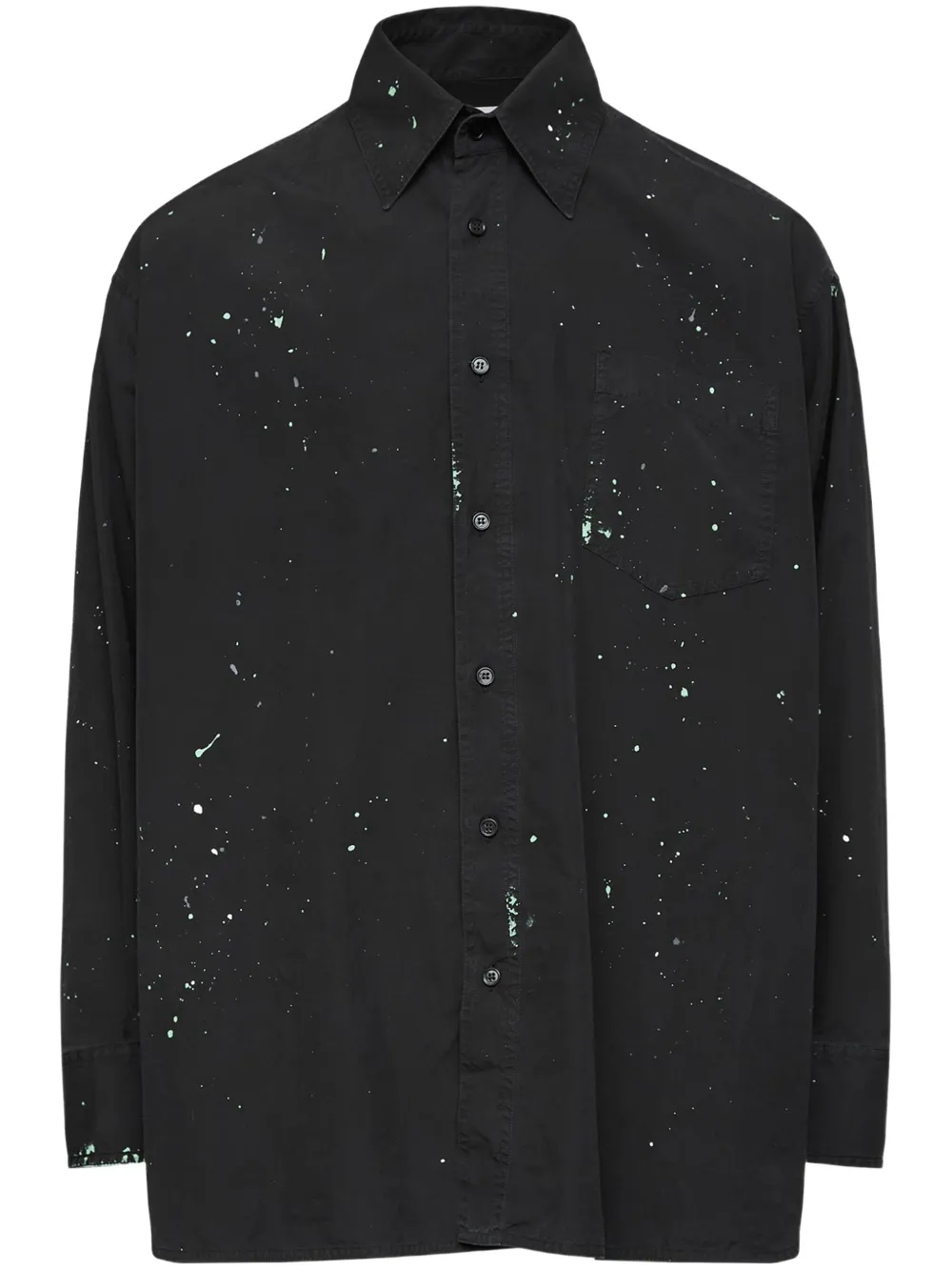 paint-splatter shirt