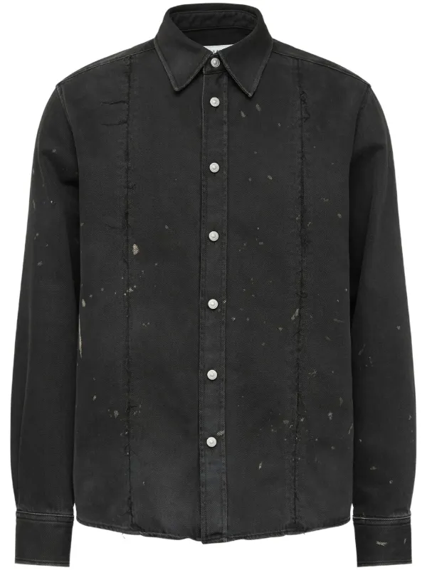 MM6 Maison Margiela コットン シャツ | ブラック | FARFETCH JP