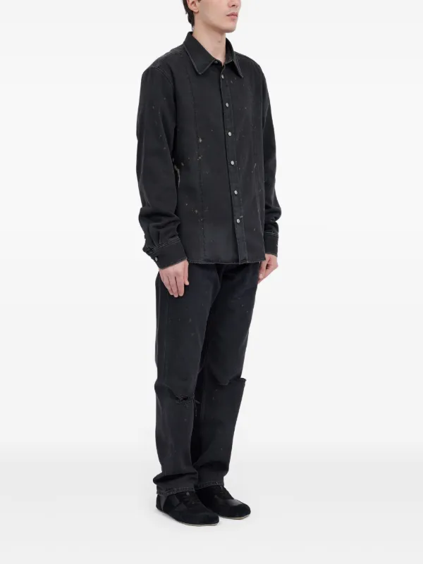 MM6 Maison Margiela コットン シャツ | ブラック | FARFETCH JP