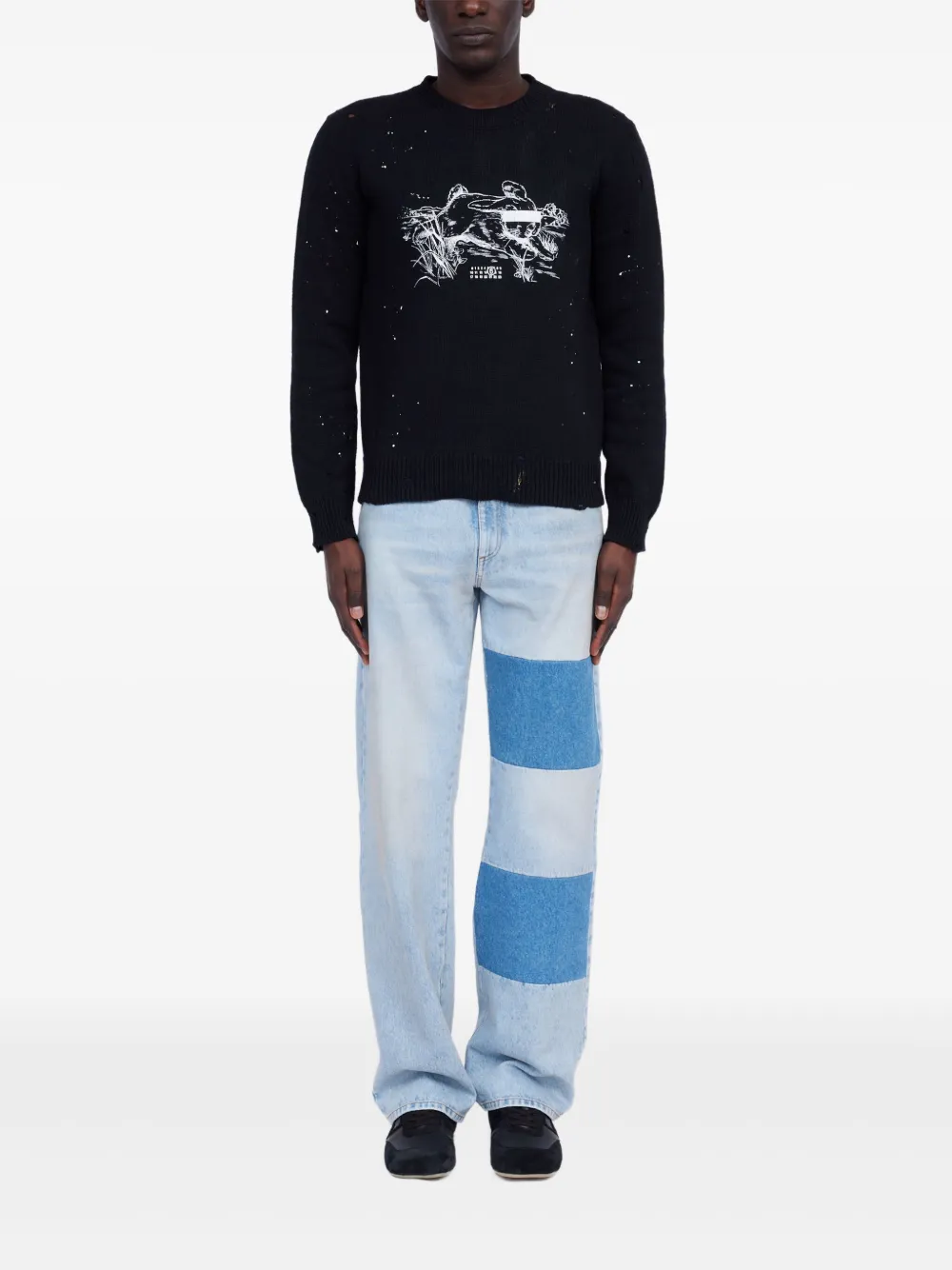 MM6 Maison Margiela Trui met ronde hals - Zwart