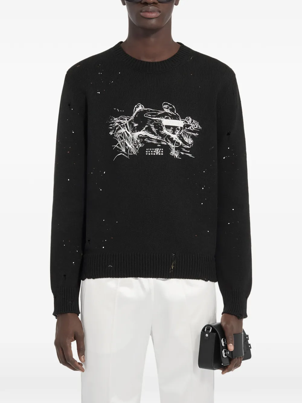 MM6 Maison Margiela Trui met ronde hals Zwart