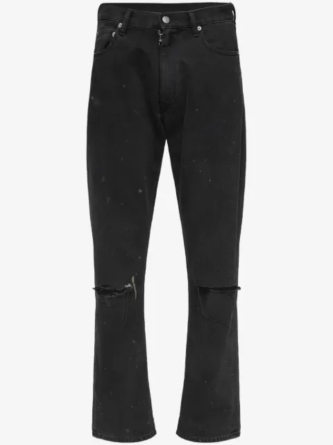 MM6 Maison Margiela Calça jeans com efeito destroyed