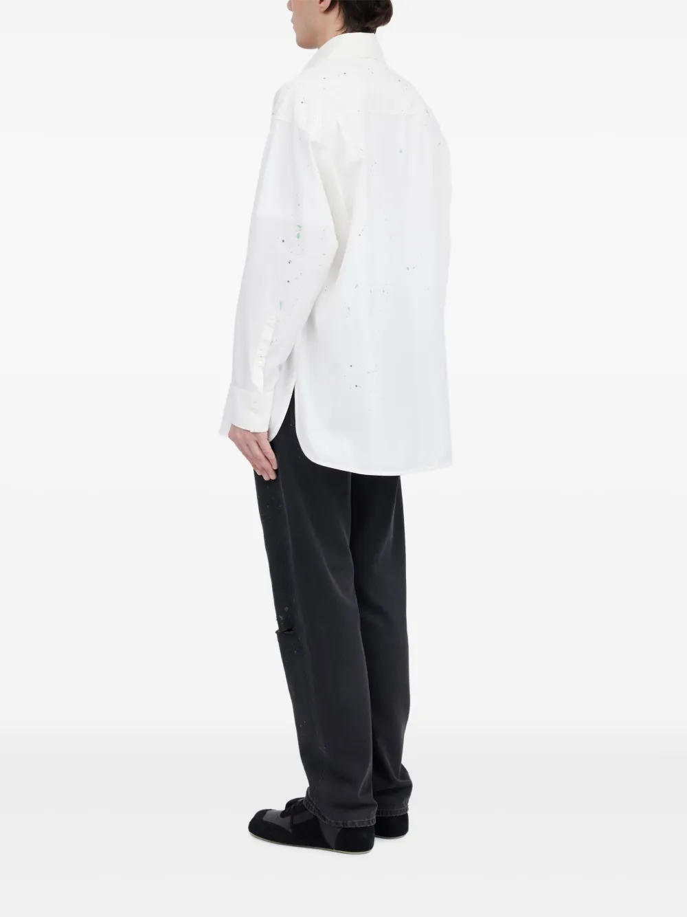 MM6 Maison Margiela Overhemd met verfspatten Wit