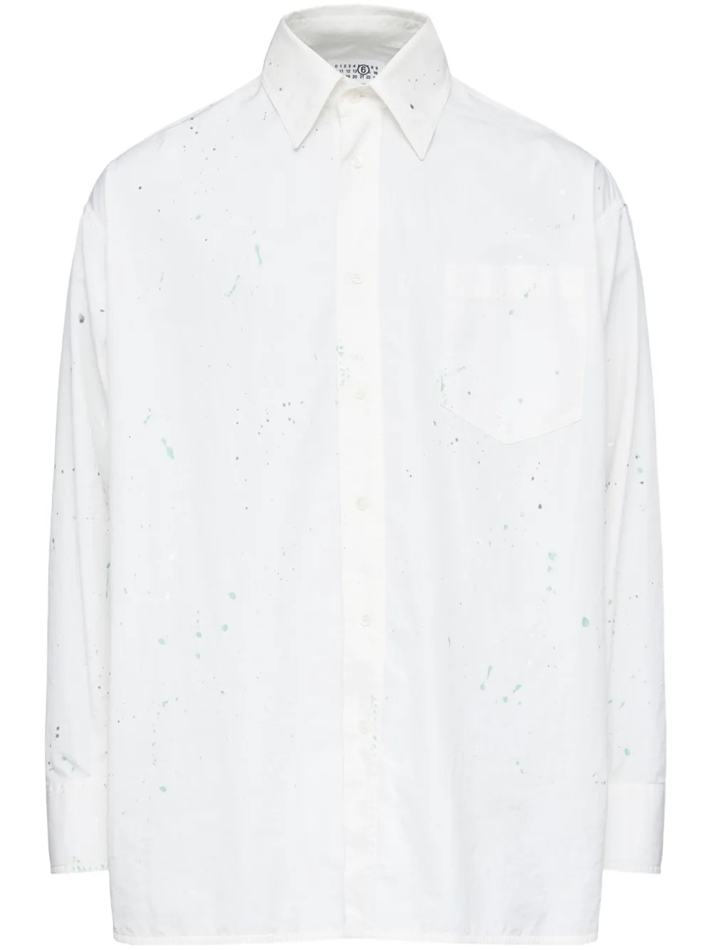 MM6 Maison Margiela ペイント シャツ - ホワイト MM6 Maison Margiela ペイント シャツ - ホワイト