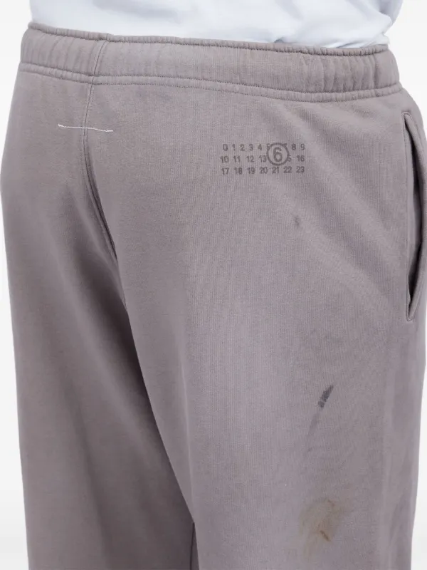 MM6 Maison Margiela ナンバーモチーフ トラックパンツ | グレー