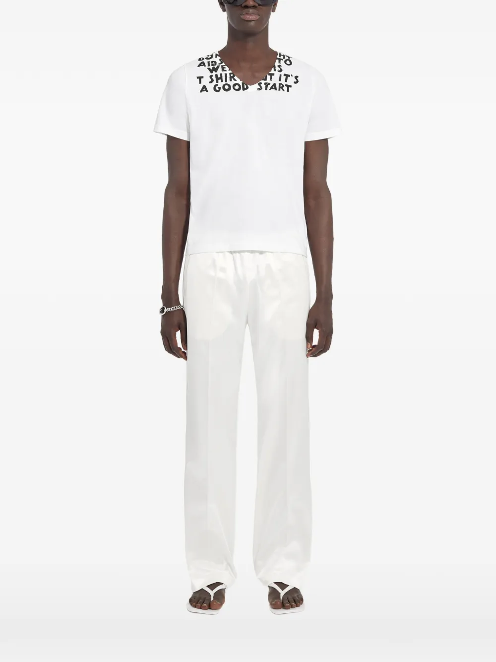 MM6 Maison Margiela T-shirt met print Wit