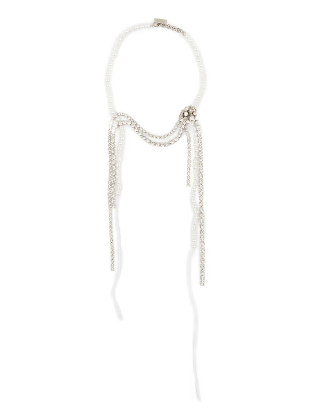 MM6 Maison Margiela クリスタル ネックレス - シルバートーン MM6 Maison Margiela クリスタル ネックレス - シルバートーン