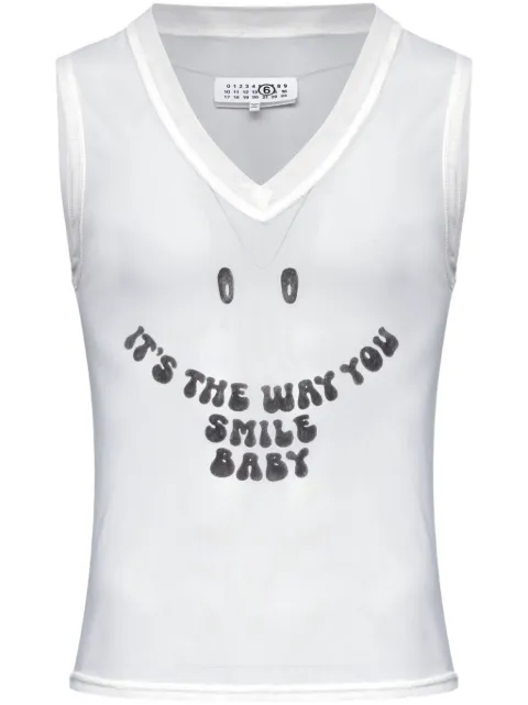 MM6 Maison Margiela printed tank top