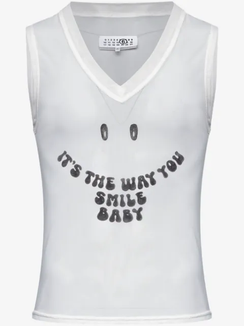 MM6 Maison Margiela printed tank top