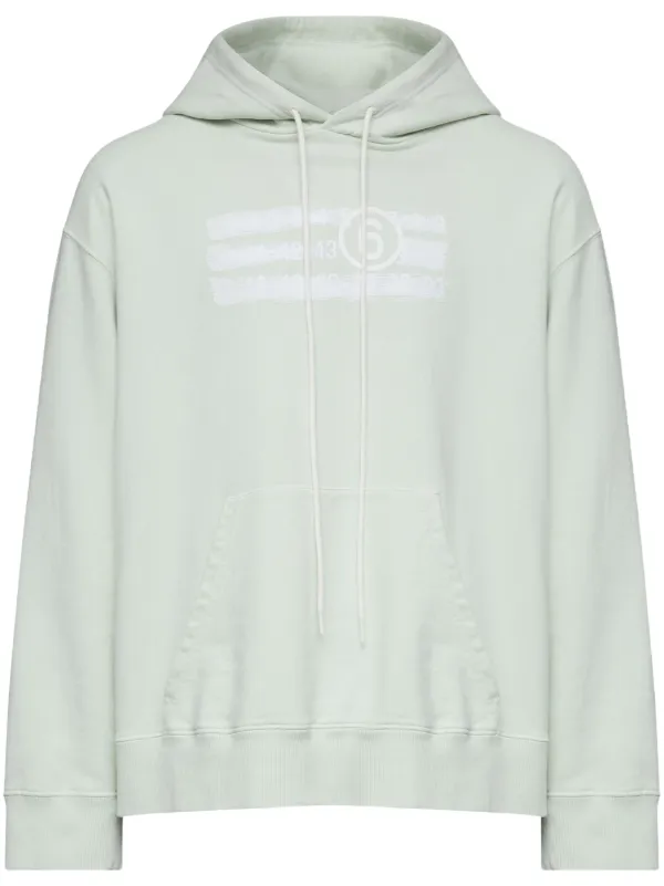 MM6 Maison Margiela ナンバーモチーフ パーカー | グリーン | FARFETCH JP