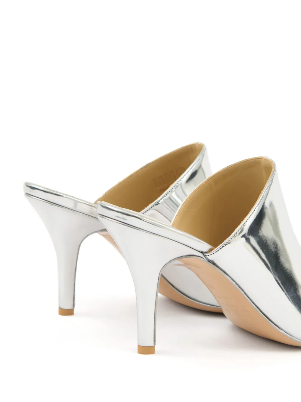 MM6 Maison Margiela Metallic muiltjes Zilver