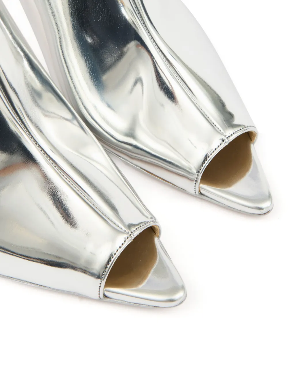MM6 Maison Margiela Metallic muiltjes Zilver