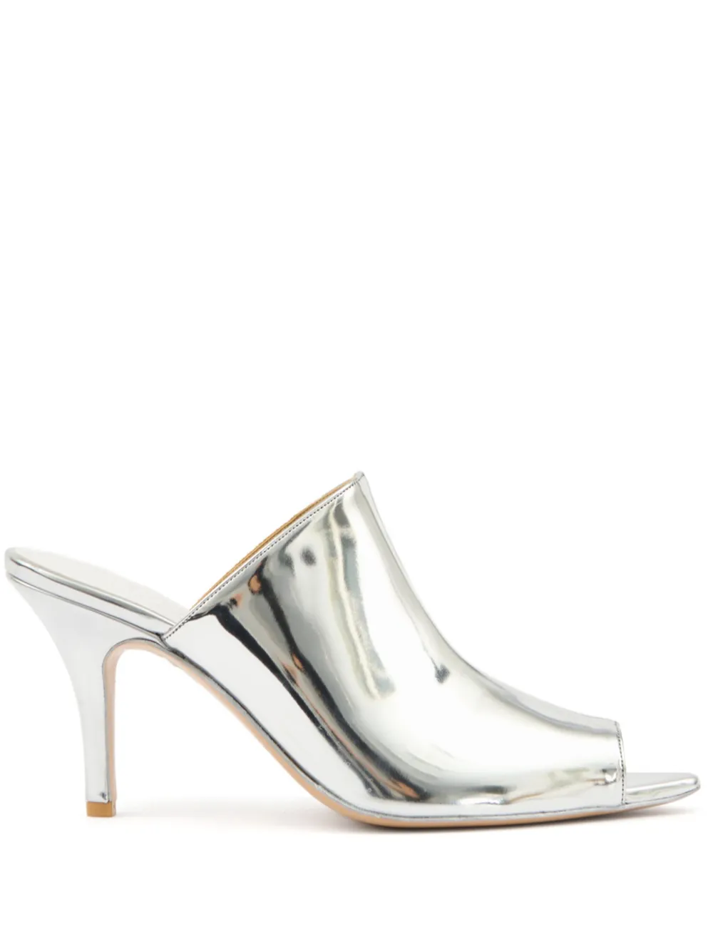 MM6 Maison Margiela metallic-effect mules Silver