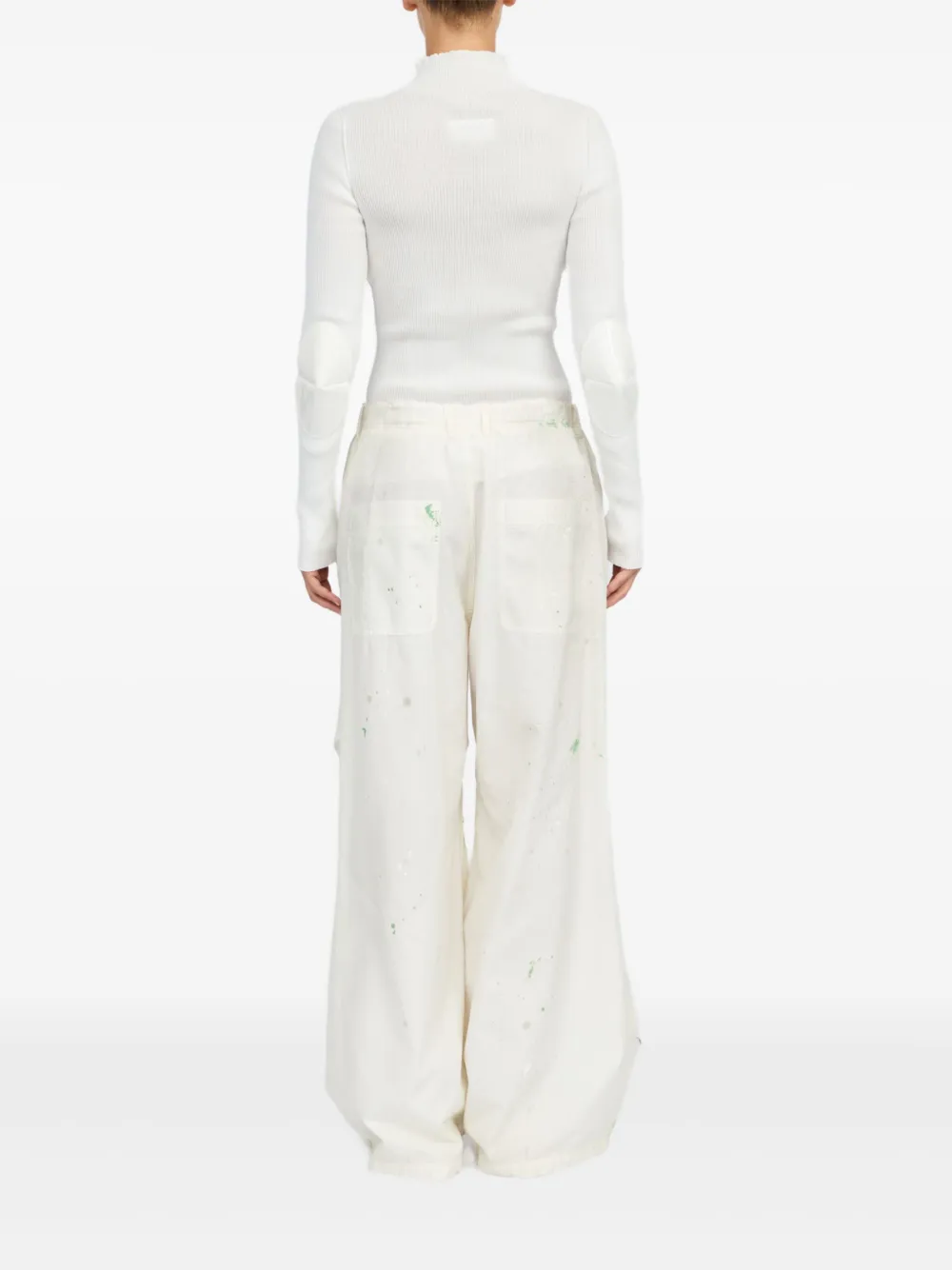 MM6 Maison Margiela ペイント パンツ | ホワイト | FARFETCH JP