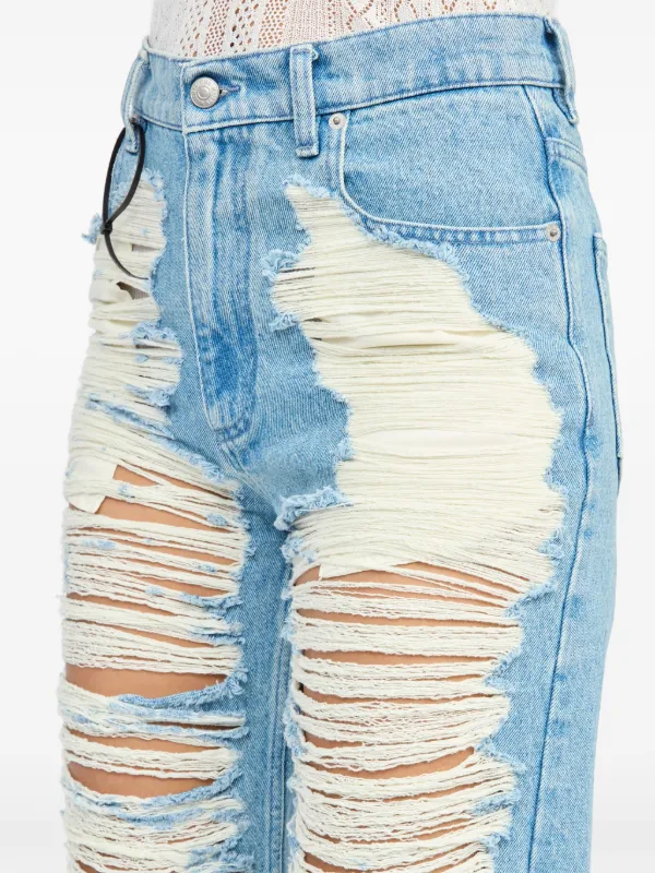 MM6 Maison Margiela Ripped Jeans | Blue | FARFETCH
