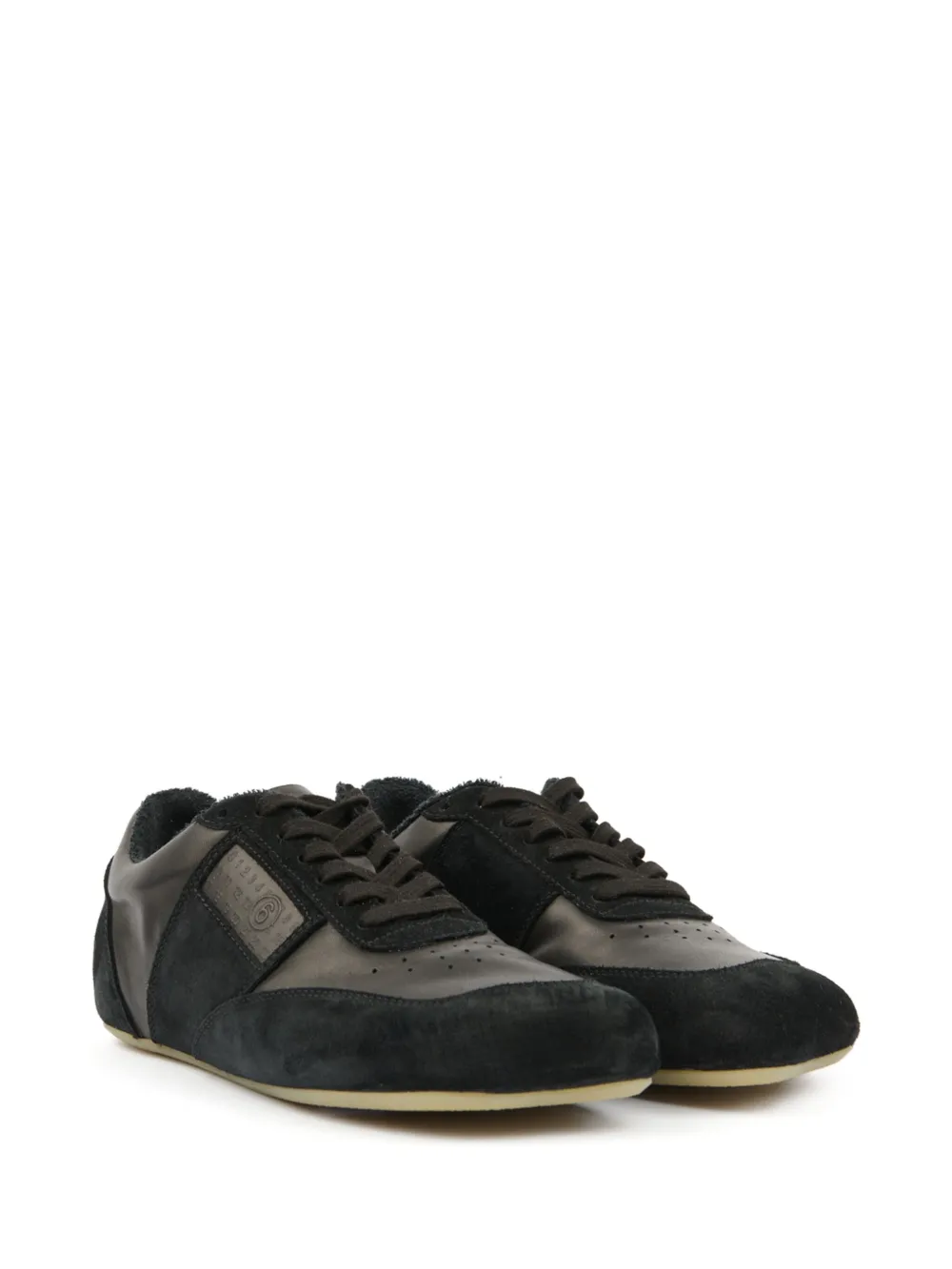 MM6 Maison Margiela leather sneakers Black