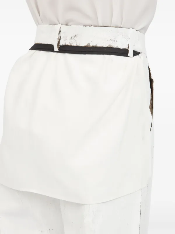 MM6 Maison Margiela Coated Trousers | White | FARFETCH